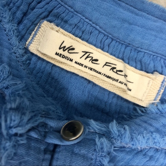 Free people Carolina blue button down M - Picture 5 of 8